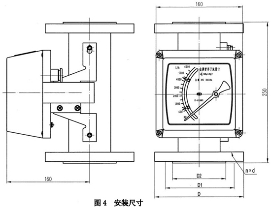 氯气流量计外形图一