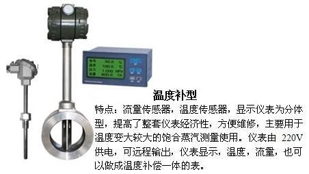 涡街式流量计温度补偿型产品特点图