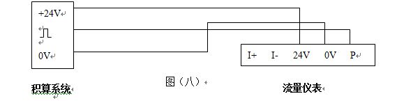 電池供電渦街流量計脈沖信號輸出接線圖