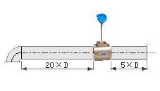 dn80涡街流量计直管段安装要求示意图三