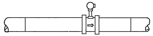 dn15涡街流量计焊接法兰安装示意图二