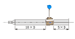 插入式涡街流量计直管段安装要求示意图二